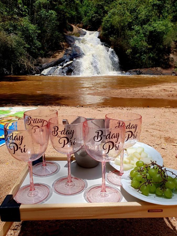 Casa De Campo Banheira, Lareira E Cachoeira Pedra Azul  Luaran gambar